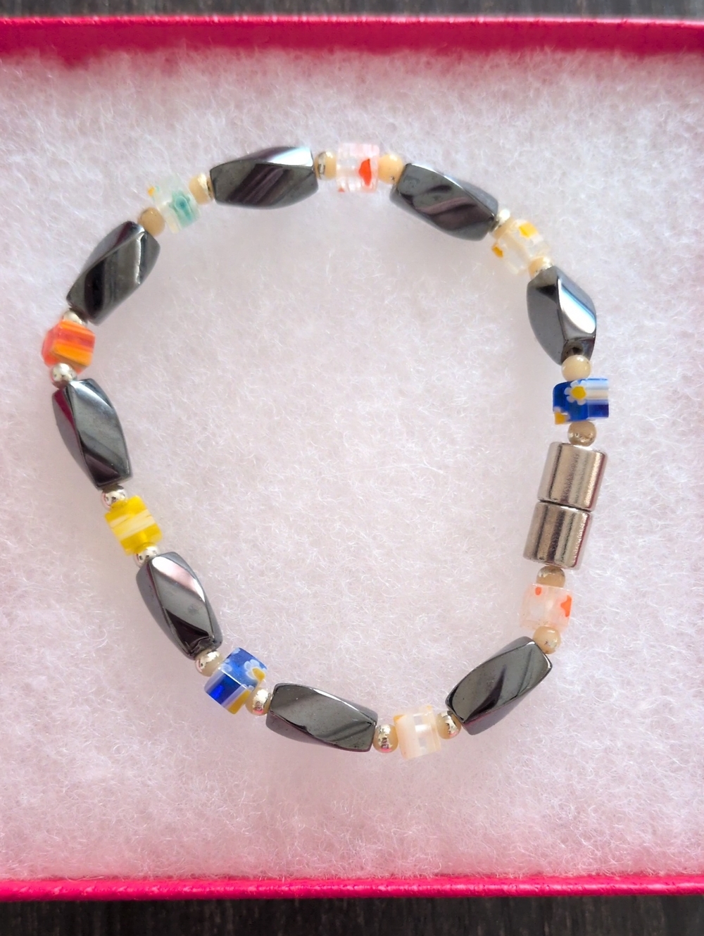 Hematite Magnetic Stretch Bracelet